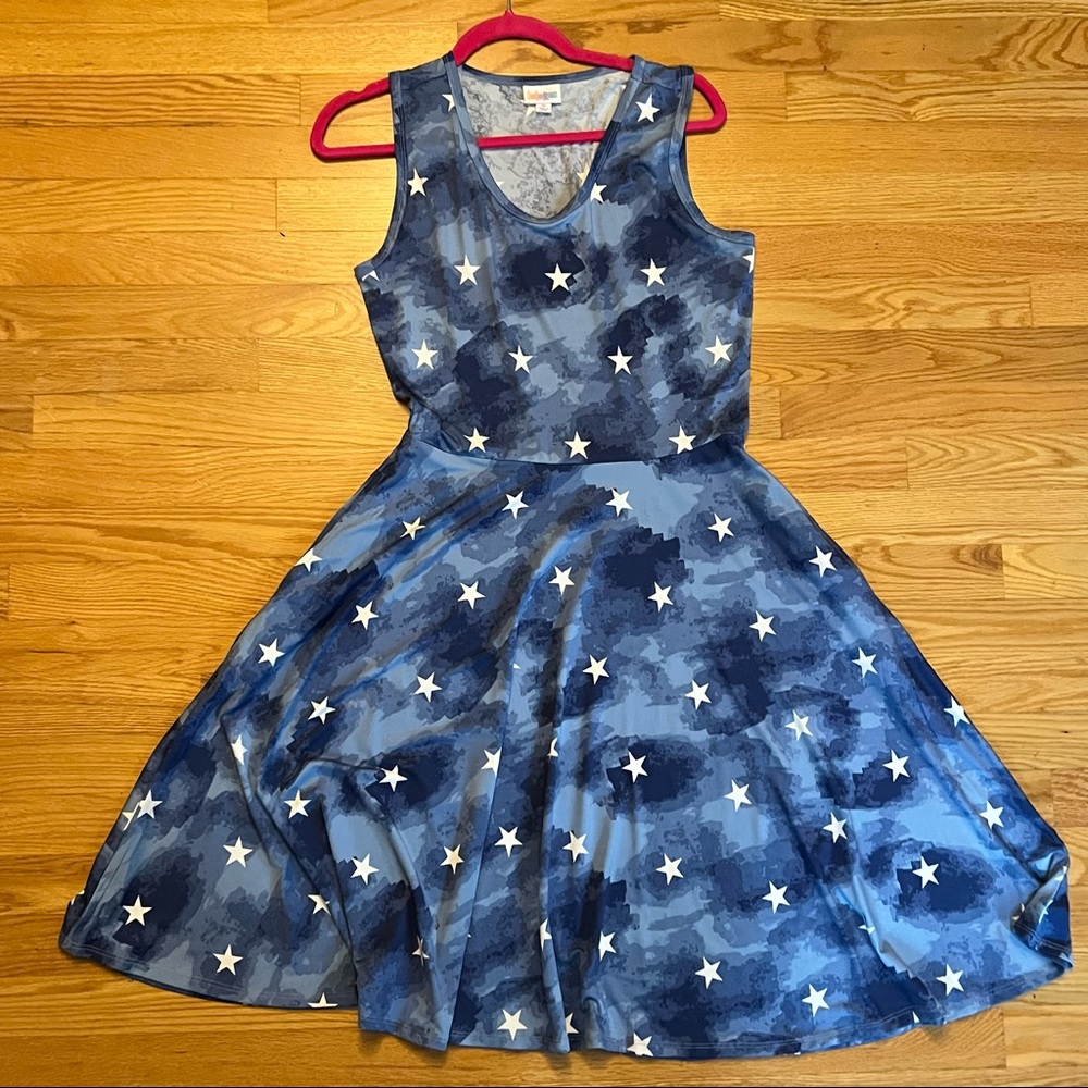 M Star Watercolor Print Nicki Dress